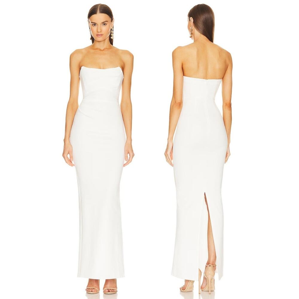 Michael Costello Briggs Gown Strapless Bridal Wedding Formal Old Money Party M